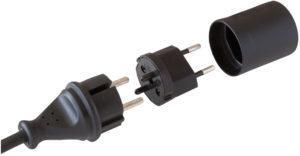 Adaptateur DE vers CH 230V 2 broches T11 vers fiche Schuko avec prise
