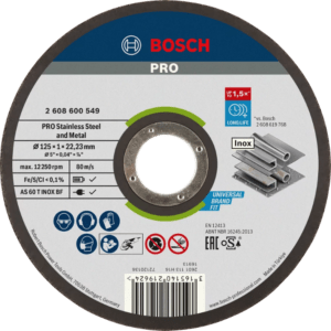 Disque à tronçonner PRO Metal - Inox, 125 x 1 x 22,23 mm - 1 unit