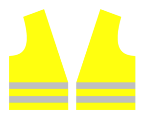 Gilet de sécurité EURO jaune vif XL, avec 2 bandes reflex argent et fermeture velcro