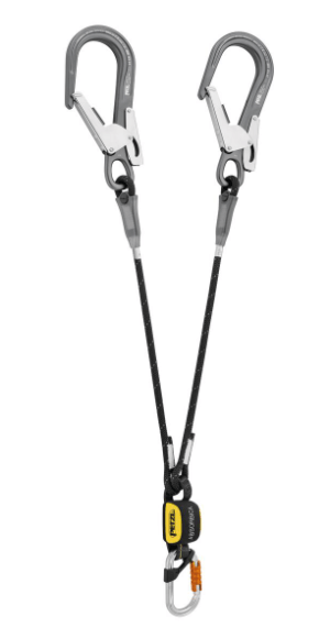 Longe double avec absorbeur d'énergie intégré et connecteurs ABSORBICA-Y MGO version EU – version 80