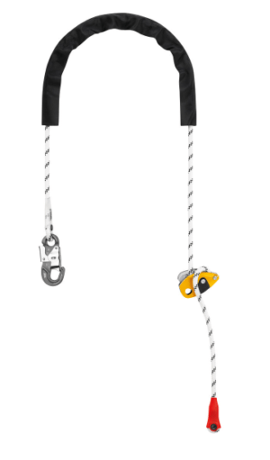 Longe réglable de maintien au travail avec connecteur GRILLON HOOK version EU - Petzl