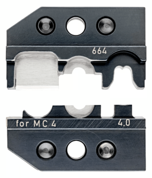 Matrices pour connecteurs solaires (MC4 et MC4 EVO2 – Couper-Dénuder-Sertir) - (pour le Kit 97 91 01) – Knipex – 4mm²