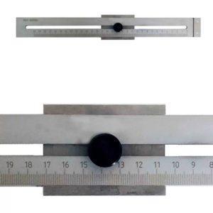 Mètre à tartiner plat inoxydable gradué chromé mat 200mm - Trusquin