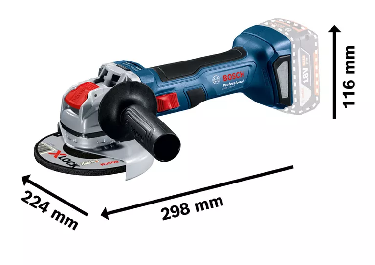 Meuleuse angulaire sans-fil avec X-LOCK GWX 18V-7 2