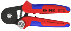 Pince à sertir auto-ajustable pour embouts de câble 97 53 14 Knipex. Sertissage hexagonal 0,08 - 10 / 16 mm².