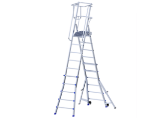 Type 312 - Escabeau télescopique avec plateforme de sécurité - garde-corps et antibois