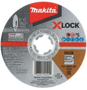 Disque à tronçonner 125/22,23 X-LOCK A60T, Makita E-00418