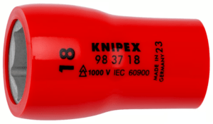 Douille hexagonale pour vis hexagonales – avec carré intérieur 1/2" – 1000 V - Knipex