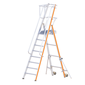 Type 251 - Escabeau avec plateforme - garde-corps et antibas