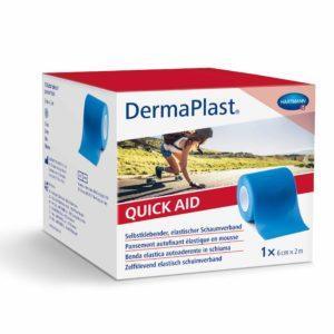 Pansement adhésif DermaPlast Quick Aid bleu 2 m x 6 cm - HARTMANN