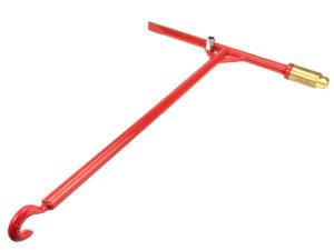 Releveur de couvercle de puits avec manchon de frappe en laiton acier, laqué rouge