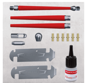 Kit de réparation GF3, pour tige en fibre de verre GF3 Ø 3 mm, filetage RTG Ø 6 mm - 15 pièces