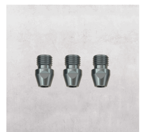 Kit de filetage d'adaptation GF3 SLIM, 3 pièces, acier inoxydable, RTG Ø 3 mm filetage intérieur