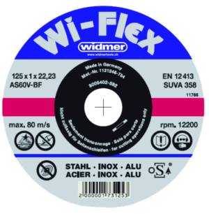 Disque à tronçonner droit 115x1.0x22 mm , alésage 22 mm