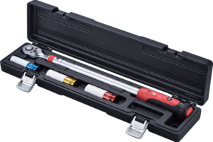 Jeu de clé dynamométrique DMS-200C4, 1/2", 40-200 Nm avec 3 douilles longues 1/2" 17 / 19 / 21 mm