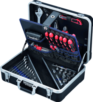 Coffre à outils en abs Proton TB-114ABS 3/8" , avec compartiment vide, 113-pièces
