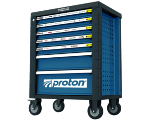 Chariot à outils Proton TT-285PB avec 7 tiroirs , 285 pièces avec tournevis PB