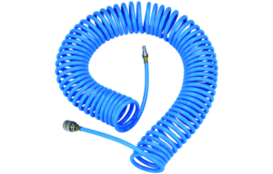 Tuyau spiralé à air comprimé Rockair LSP-05PU avec raccord et mamelon, L= 5 m