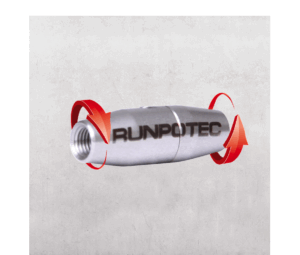 PIÈCE DE RACCORDEMENT PIVOTANTE RUNPOTEC avec filetage RTG Ø 6 mm