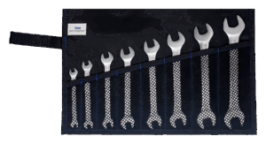 Jeu de clés à fourche chromées mates 8 pcs 6-22 mm