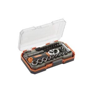 Jeu de clés à douille et accessoires 1/4" - 6 pans