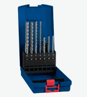 Jeu de 7 forets pour perforateur EXPERT SDS plus-7X, 5/6/6/8/8/10/12 mm
