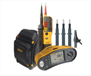 Kit avec testeur d'installation Fluke 1662, testeur de tension T110