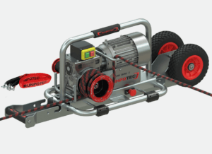 Treuil cabestan CW 800 E , y compris rail de montage de chariot et sangle de 3 m