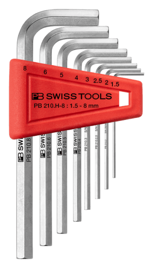 Jeu de clés mâles coudées PB 210 jusqu’à gr. 8