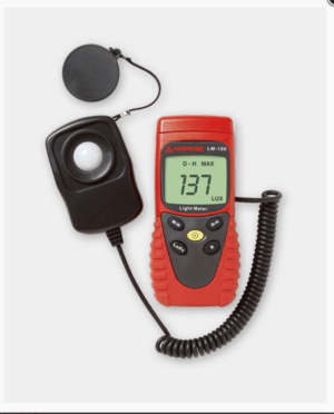 Beha-Amprobe LM-100 - Luxmètre numérique, sélection manuelle de la plage de mesure, MAX/HOLD