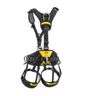 AVAO® FAST version européenne - Harnais confortable et polyvalent pour les travaux en hauteur -  Couleur : Noir et Jaune - Petzl