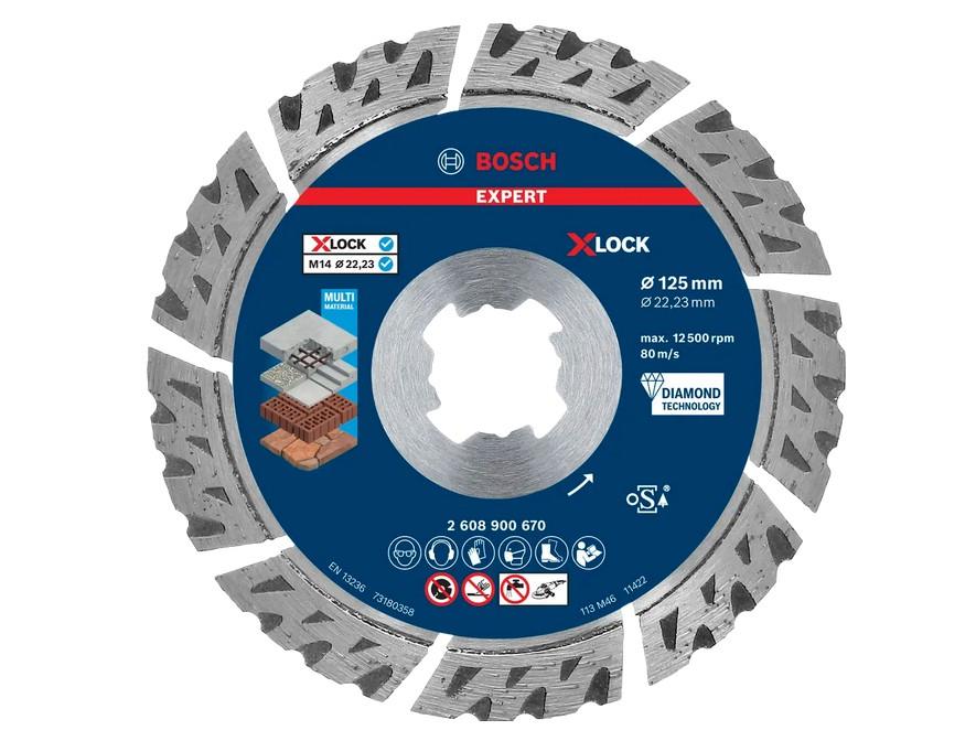 Disque à tronçonner diamanté X-LOCK EXPERT MultiMaterial 125 x 22,23 x 2,4 x 12 mm