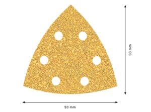Feuilles abrasives EXPERT C470 pour ponceuses Delta 93 mm, 5 pièces