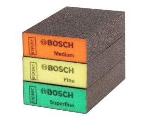 3 Éponges de ponçage EXPERT S471 Standard 26 x 69 x 97 mm, moyenne, fine, super fine (bois et peinture)
