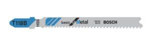 5 Lames de scie sauteuse T 118 B pour Métal